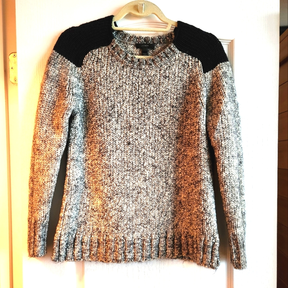 J.Crew Marled Shoulder Patch Sweater - image 2